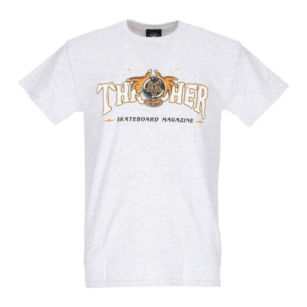 Thrasher Men's Gray Skateboarding, L, Fortune Logo Tee