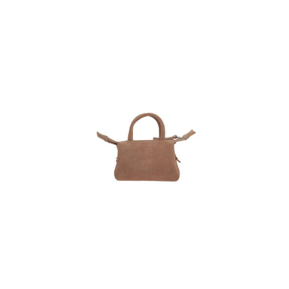 Marsell Lichtbruine suède handtas met zilveren hardware Brown Dames
