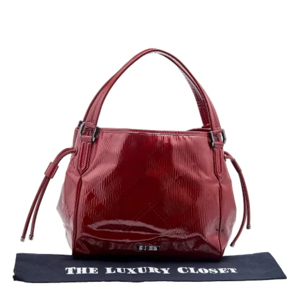 Burberry Vintage Pre-owned Leather totes Red Dames