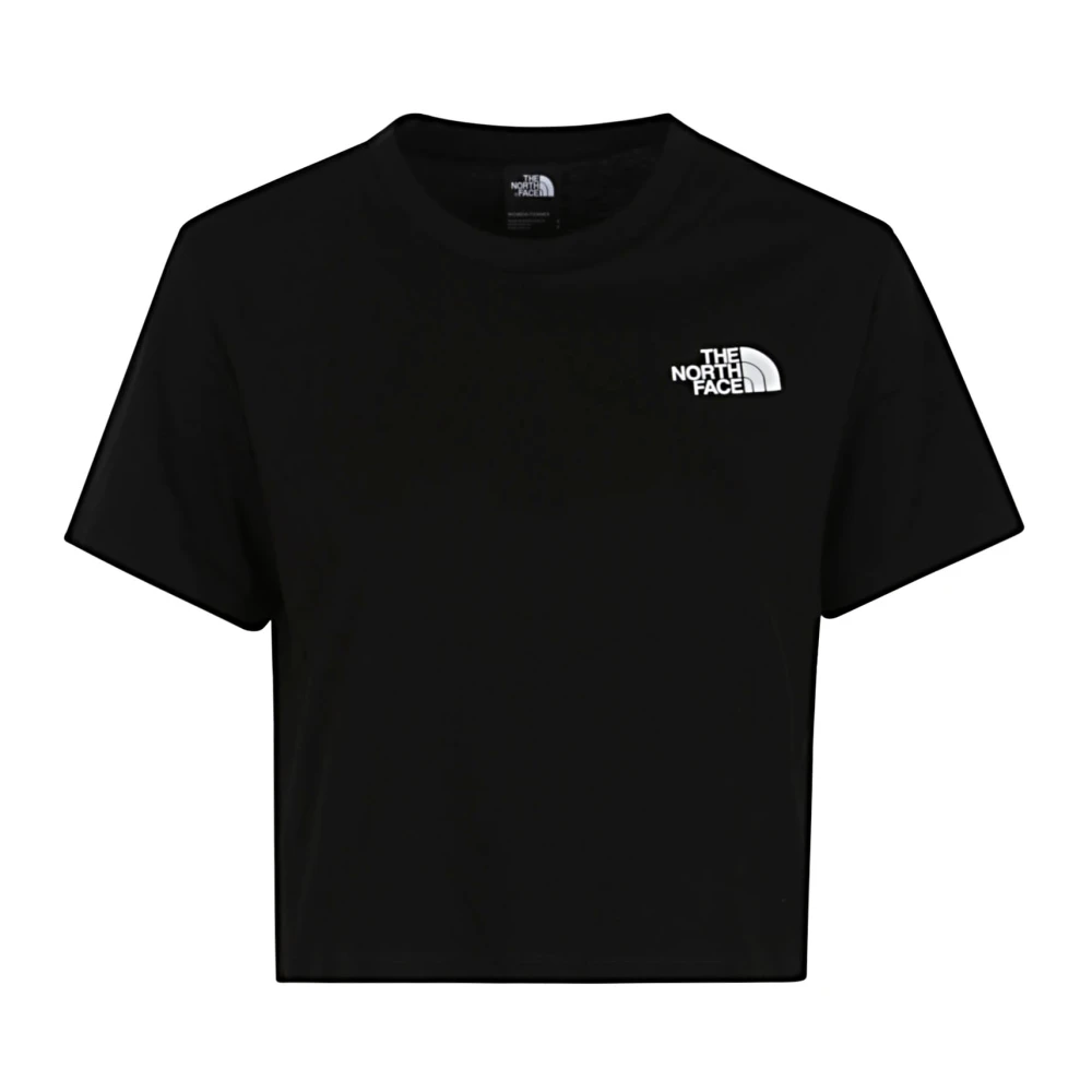The North Face Zwarte Dome Cropped Slim Tee Black Dames
