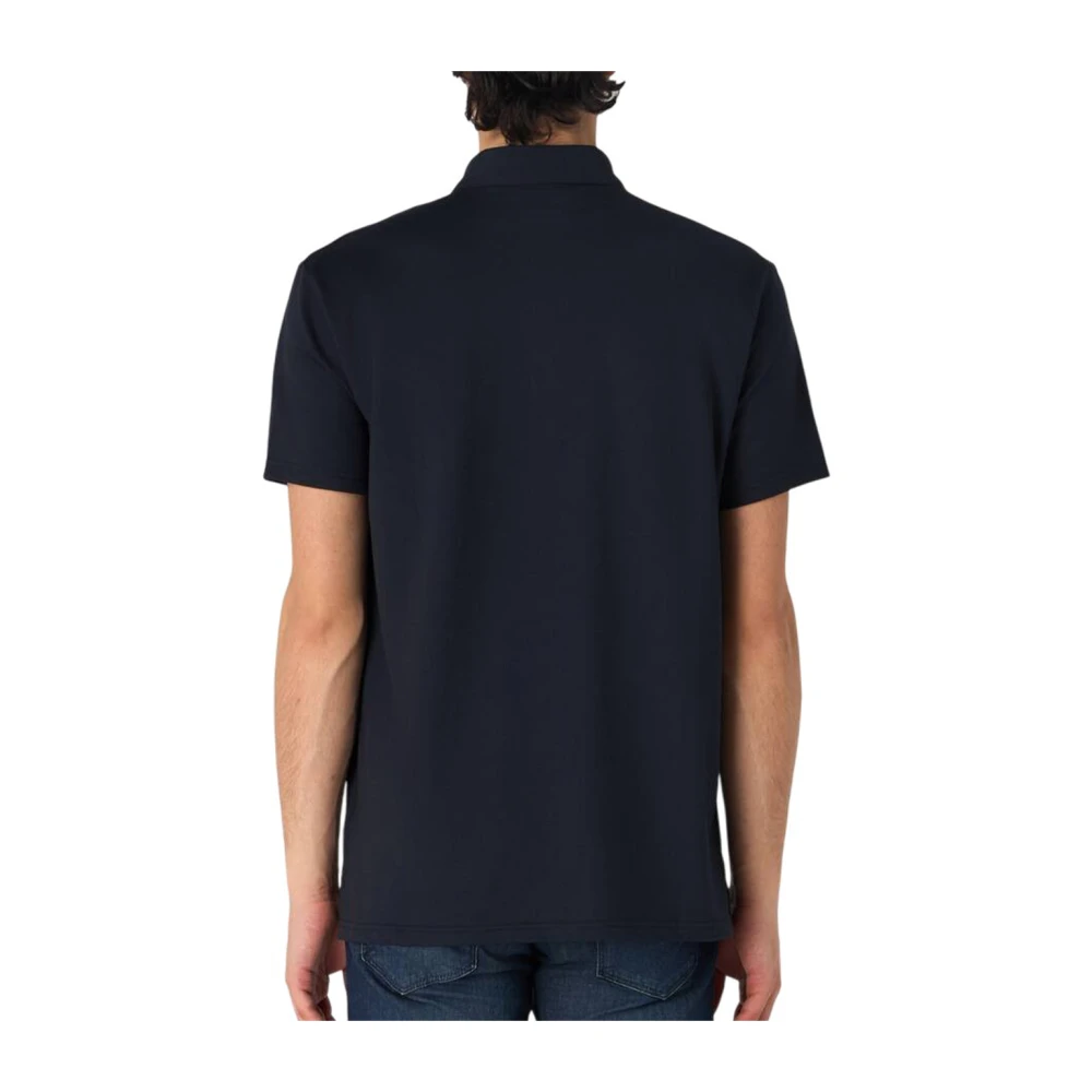 Peuterey Geborduurd Katoenen Poloshirt Blue Heren