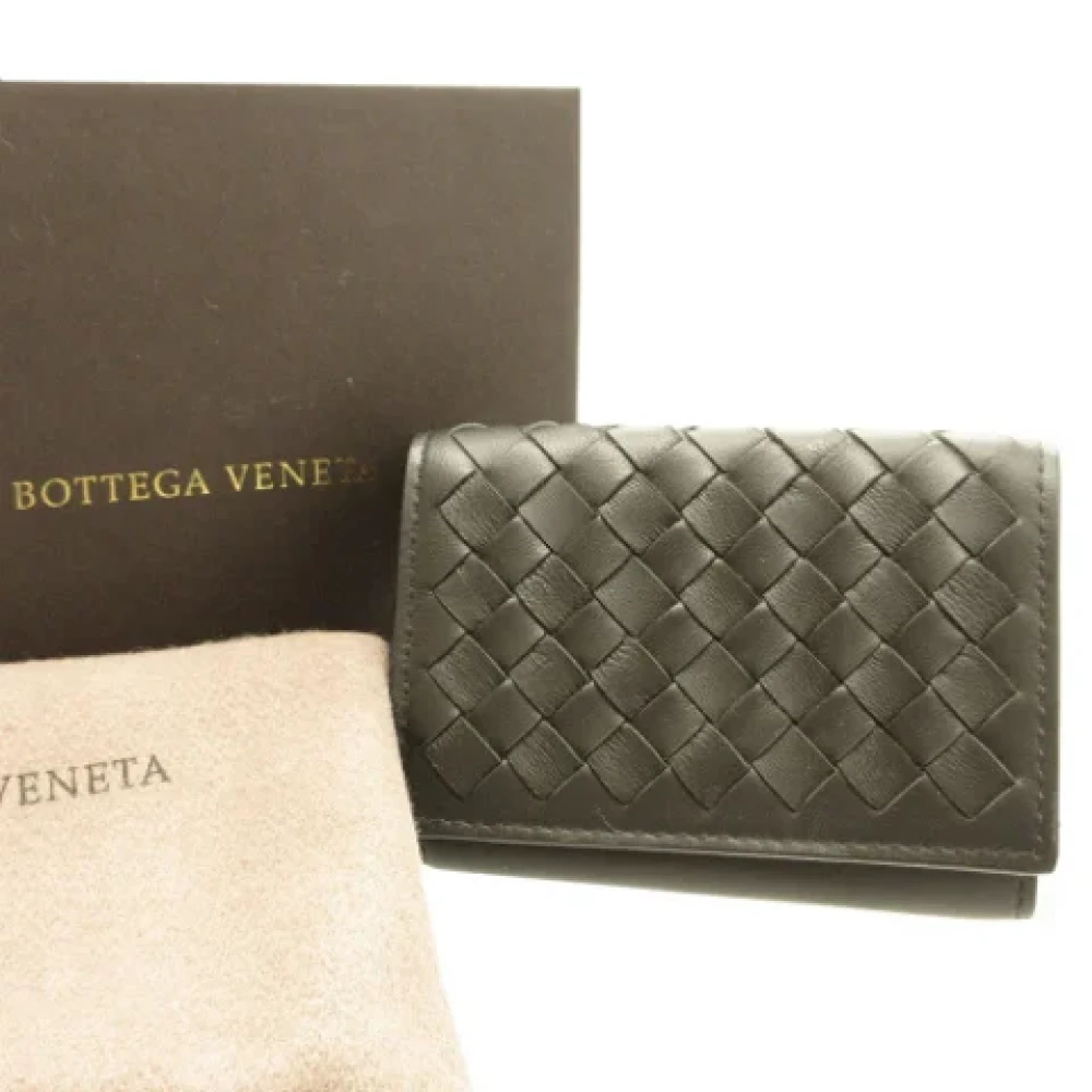 Bottega Veneta Vintage Pre-owned Leather wallets Green Dames