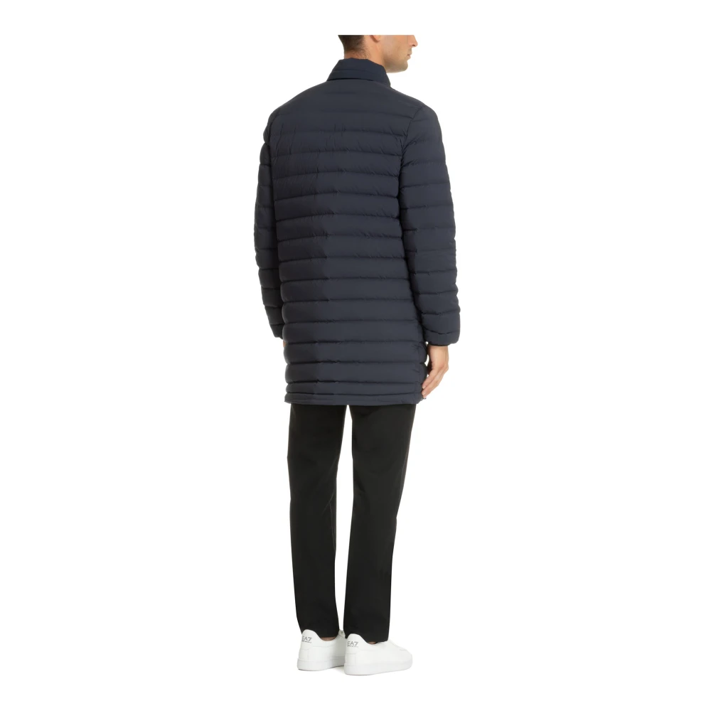 Emporio Armani EA7 Ritssluiting Effen Donsjack Logo Blue Heren