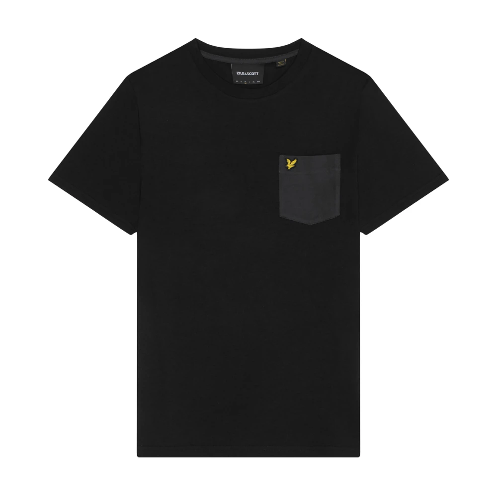 Lyle & Scott Fick-T-shirt i tonala färger Black, Herr