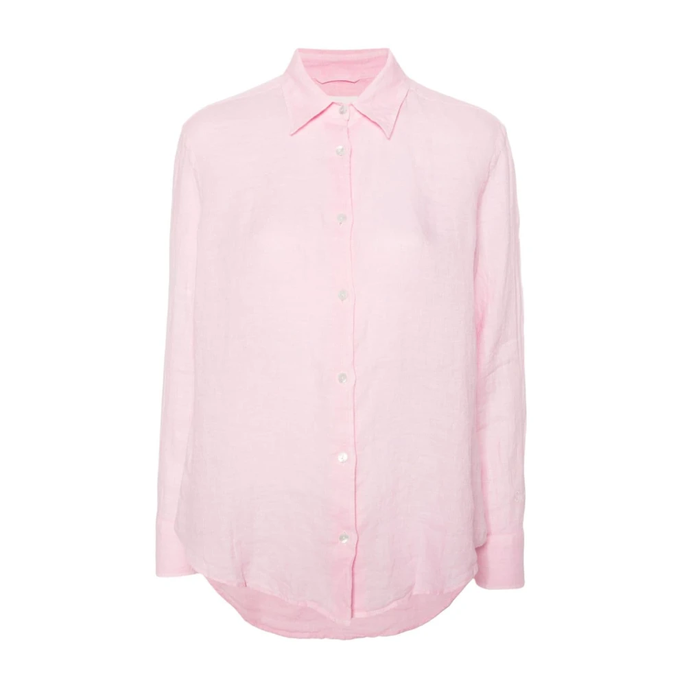 MC2 Saint Barth Roze Linnen Klassieke Overhemd Pink Dames