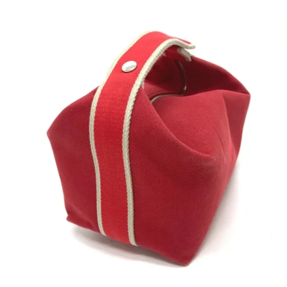 Hermès Vintage Pre-owned Fabric handbags Red Dames