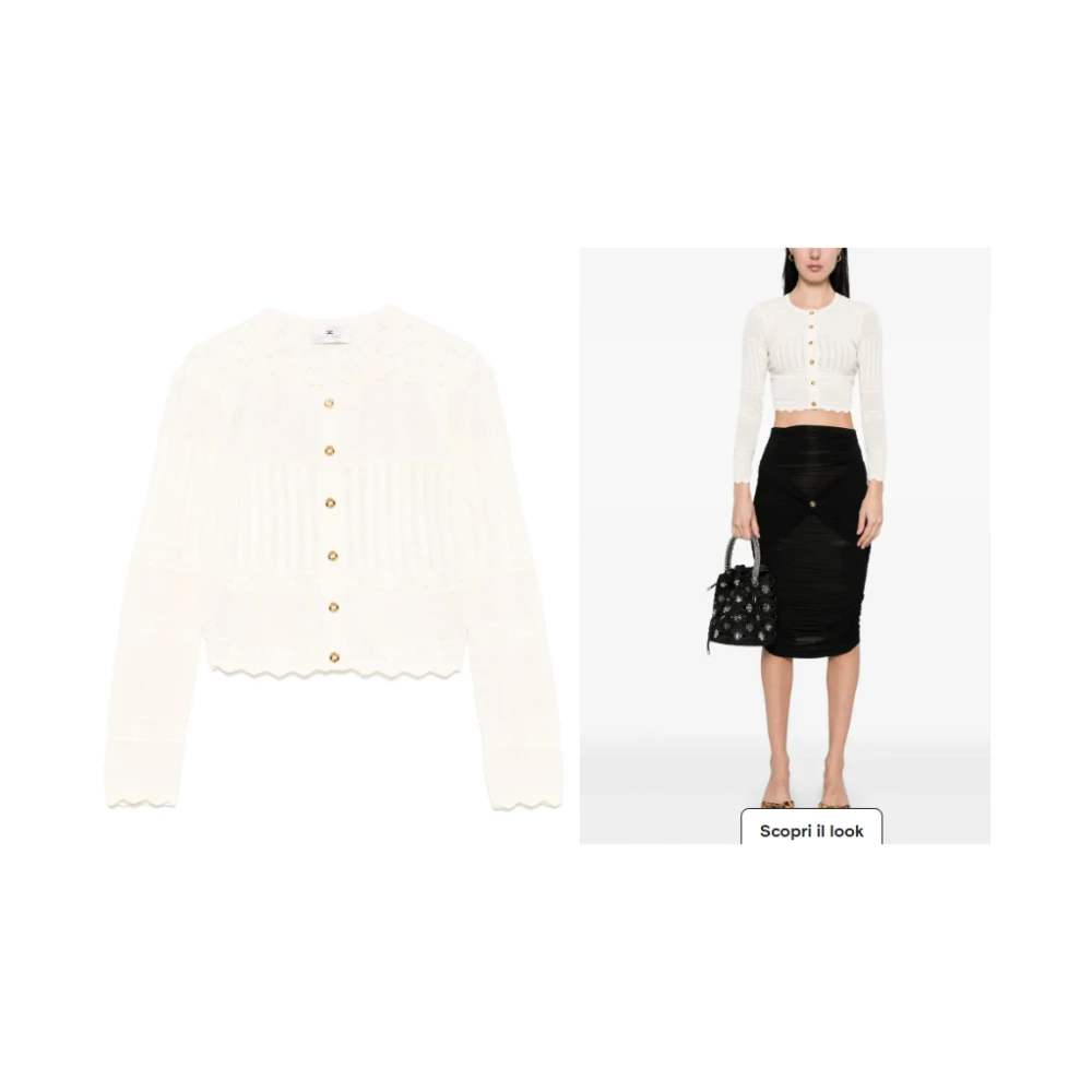 Elisabetta Franchi Stijlvolle Sweater Collectie Yellow Dames