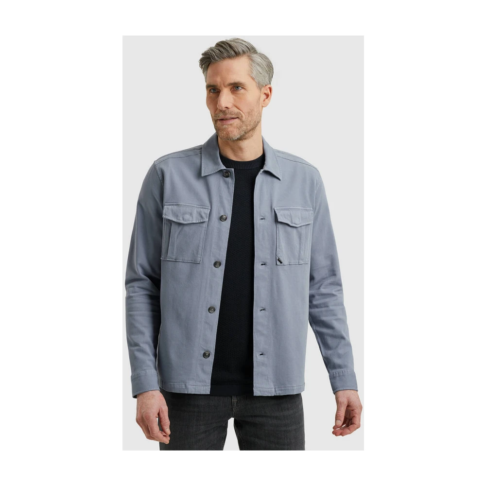 Vanguard Lange mouw overhemd GD Structuur Blue Heren