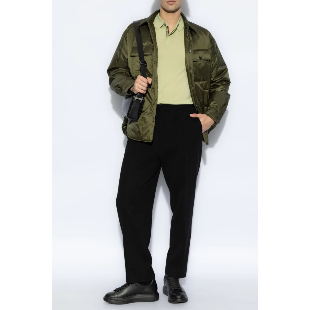 Paul Smith Wollen Polo Trui Green Heren