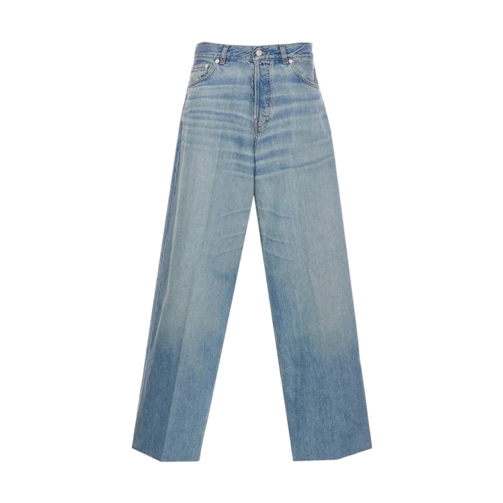 Haikure Women's Blue Straight Jeans,, Aquamarine Cropped Jeans W27
