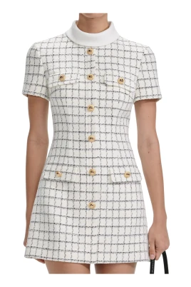 Check Boucle Mini Dress
