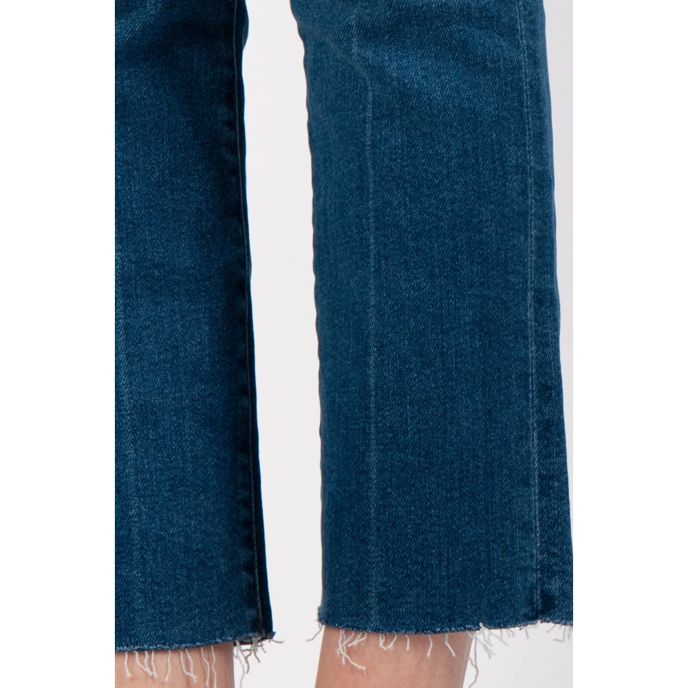 Mother Rascal Ankle Fray Jeans Blue Dames