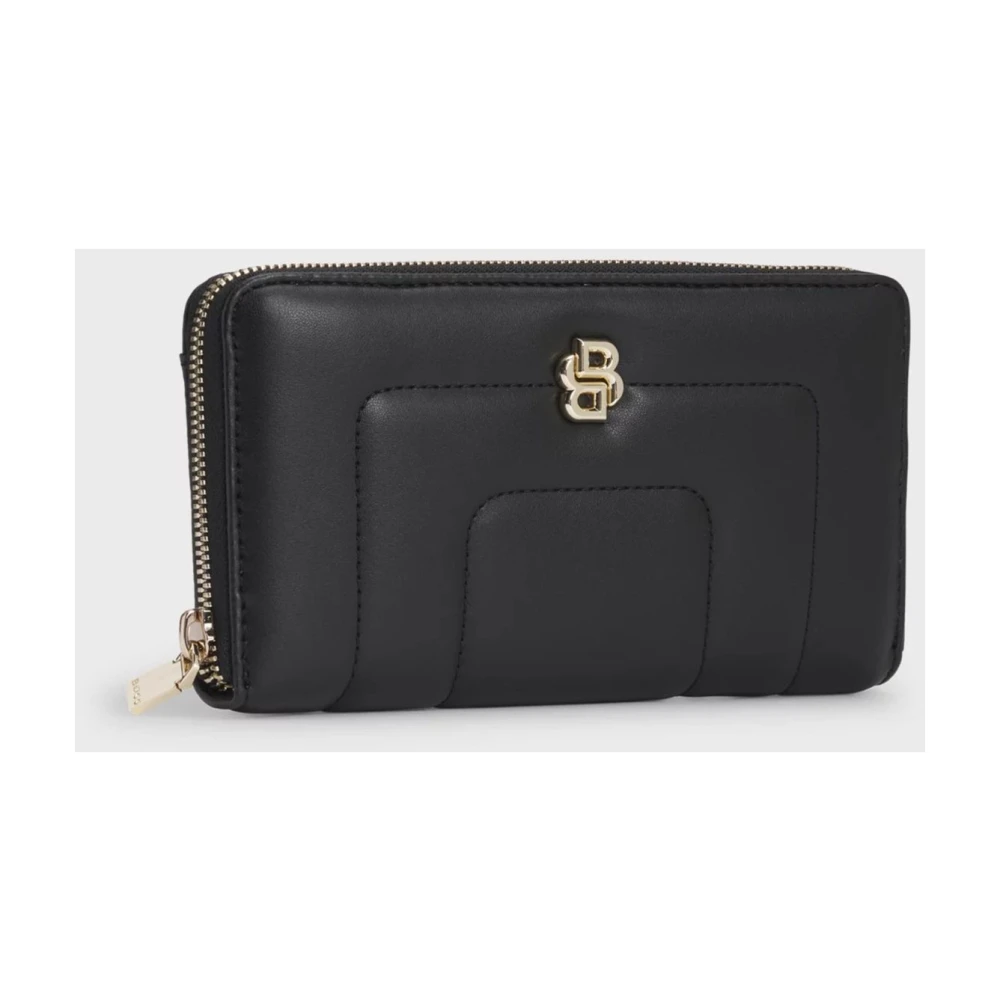 Hugo Boss Iconische ritsportemonnee voor dames Black Dames