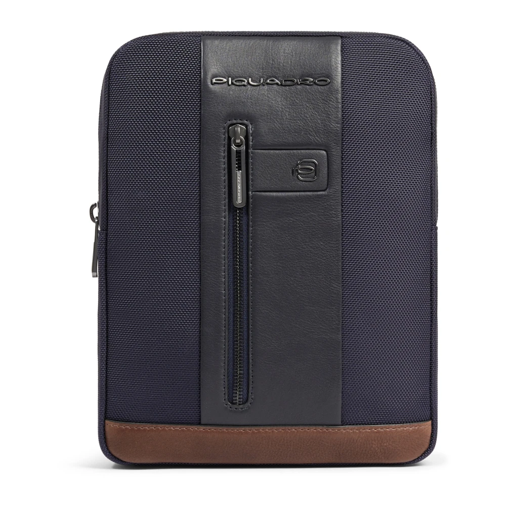 Piquadro Mannelijk Blauw Tassen Heren, One Size, Leer, I Pad Crossbody Pouch
