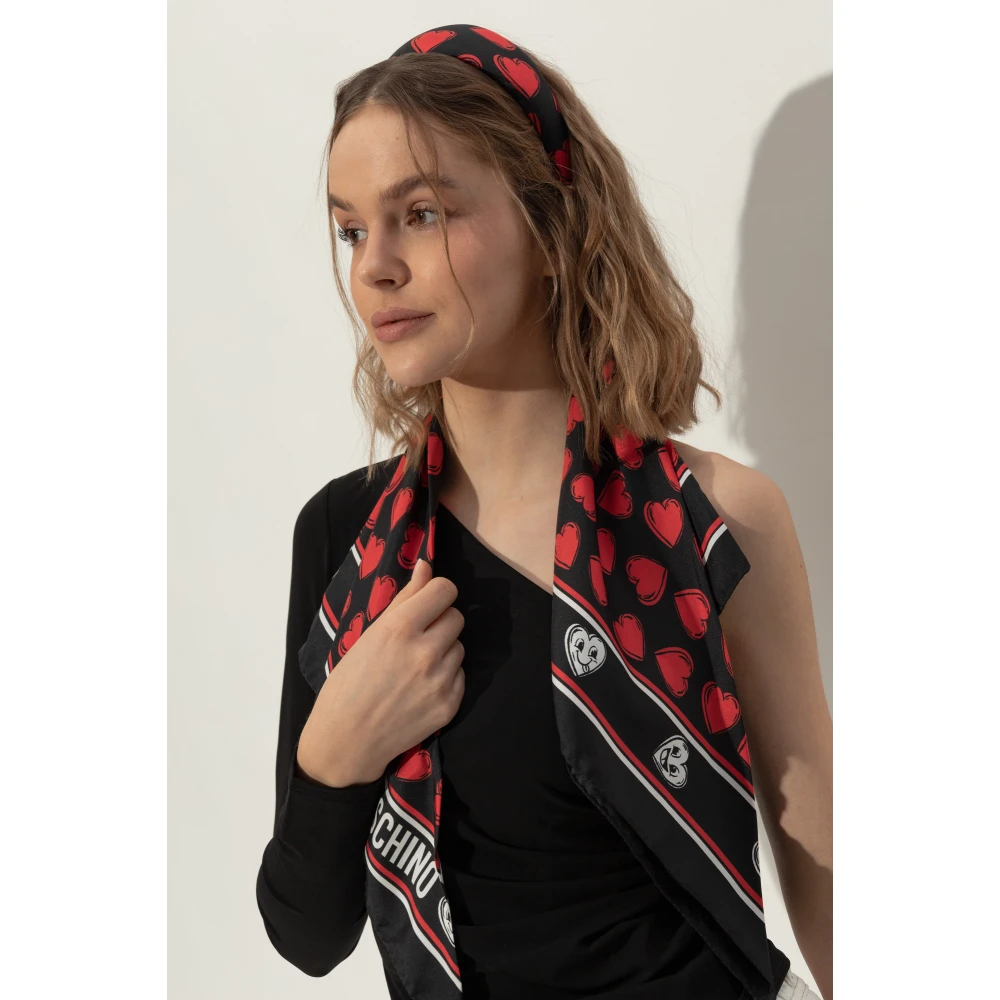 Moschino Zijden hoofdband Black Dames