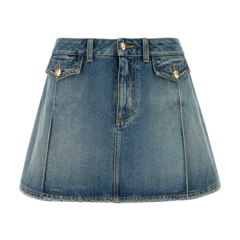 Alexander mcqueen Stijlvolle Denim Mini Rok Blue Dames