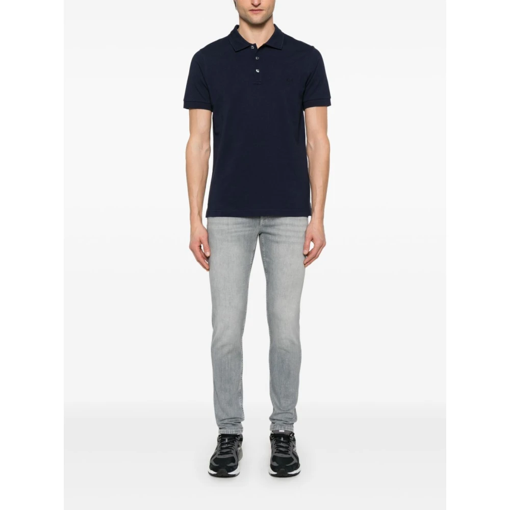 Fay Zwart T-shirt en Polo Combo Blue Heren