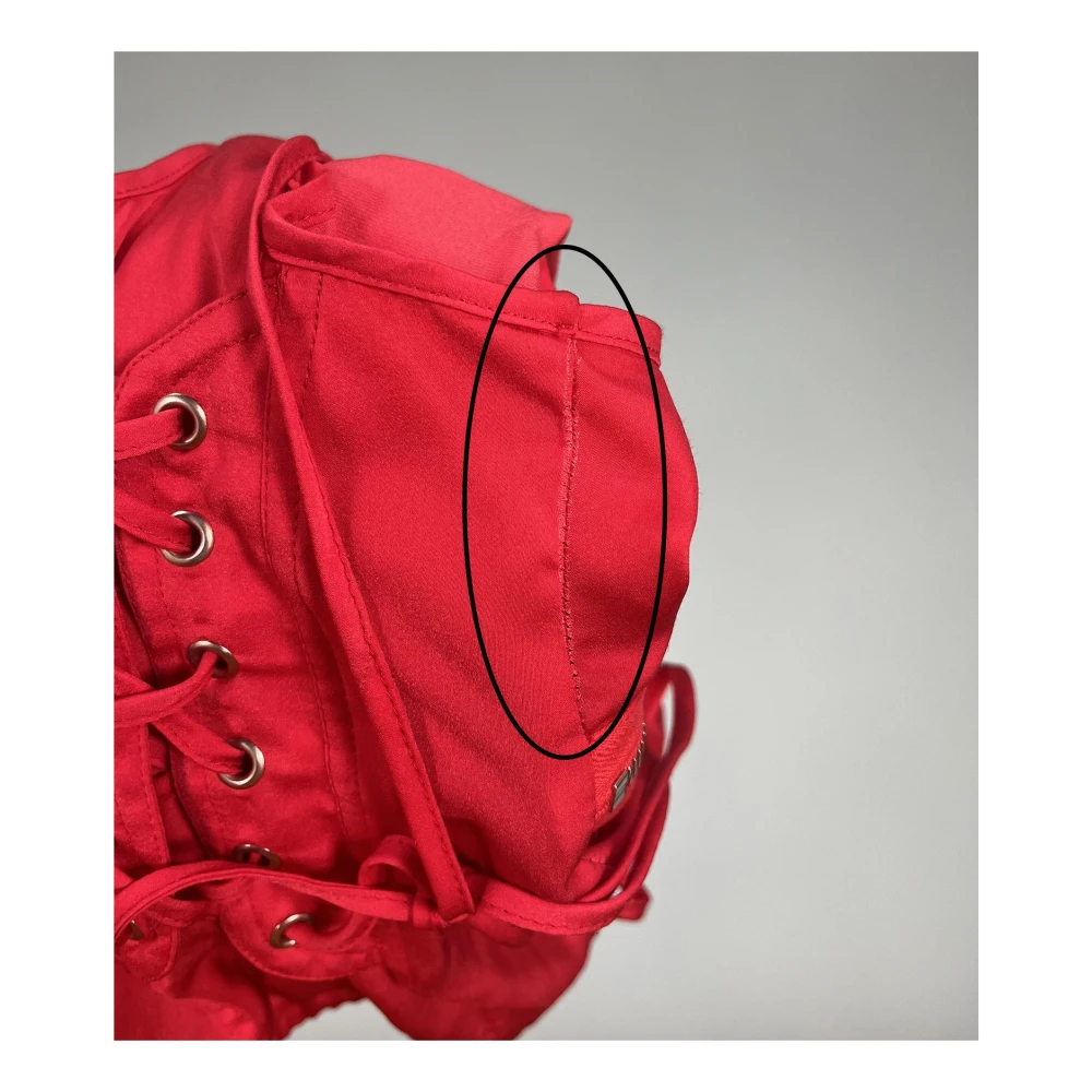 Dsquared2 Gekant corset top met voorrits Red Dames