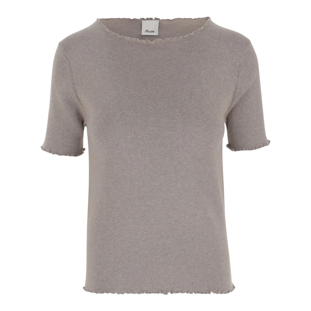 Allude Beige gebreide trui met boot halslijn Beige Dames