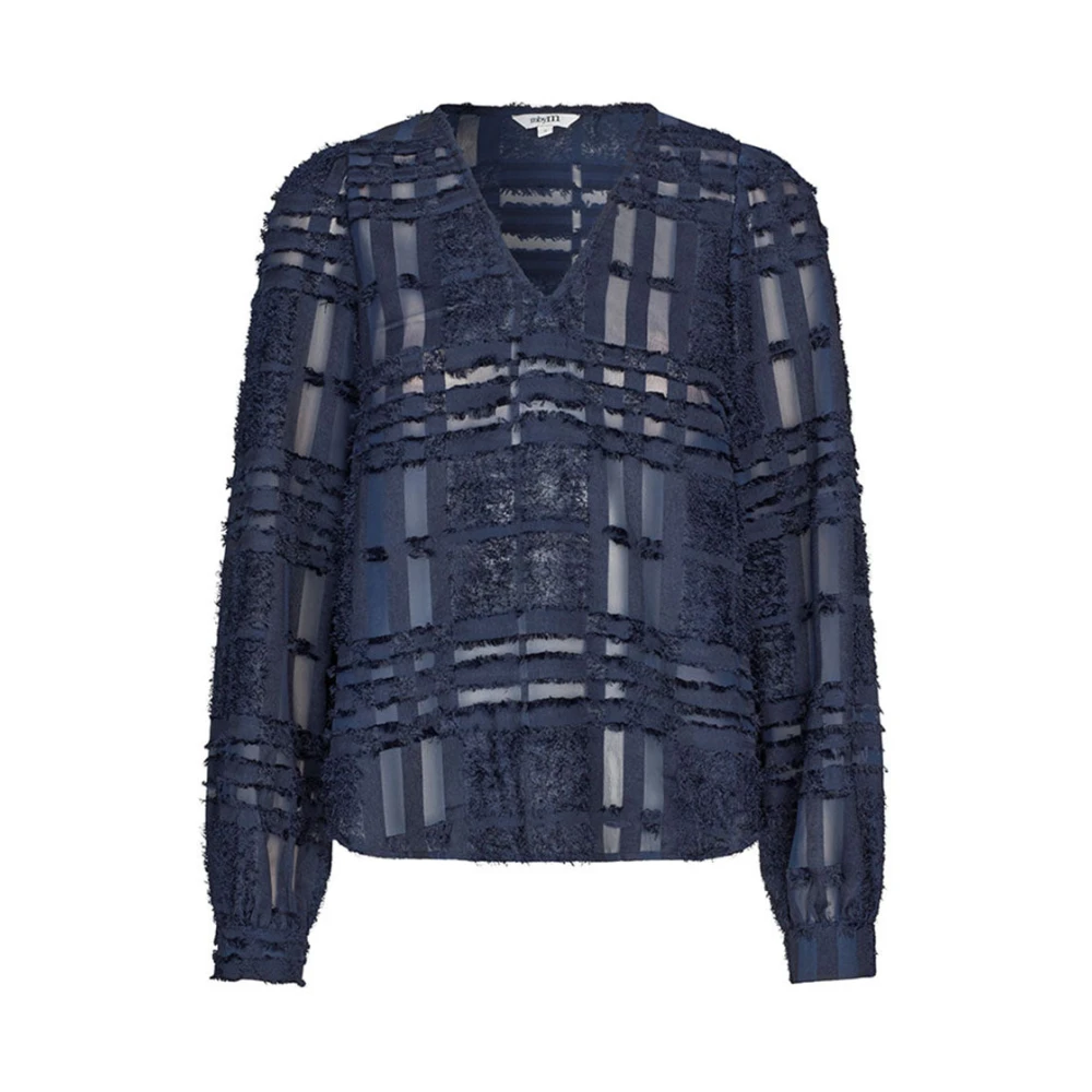 MbyM Nachtblouse met pofmouwen Blue Dames