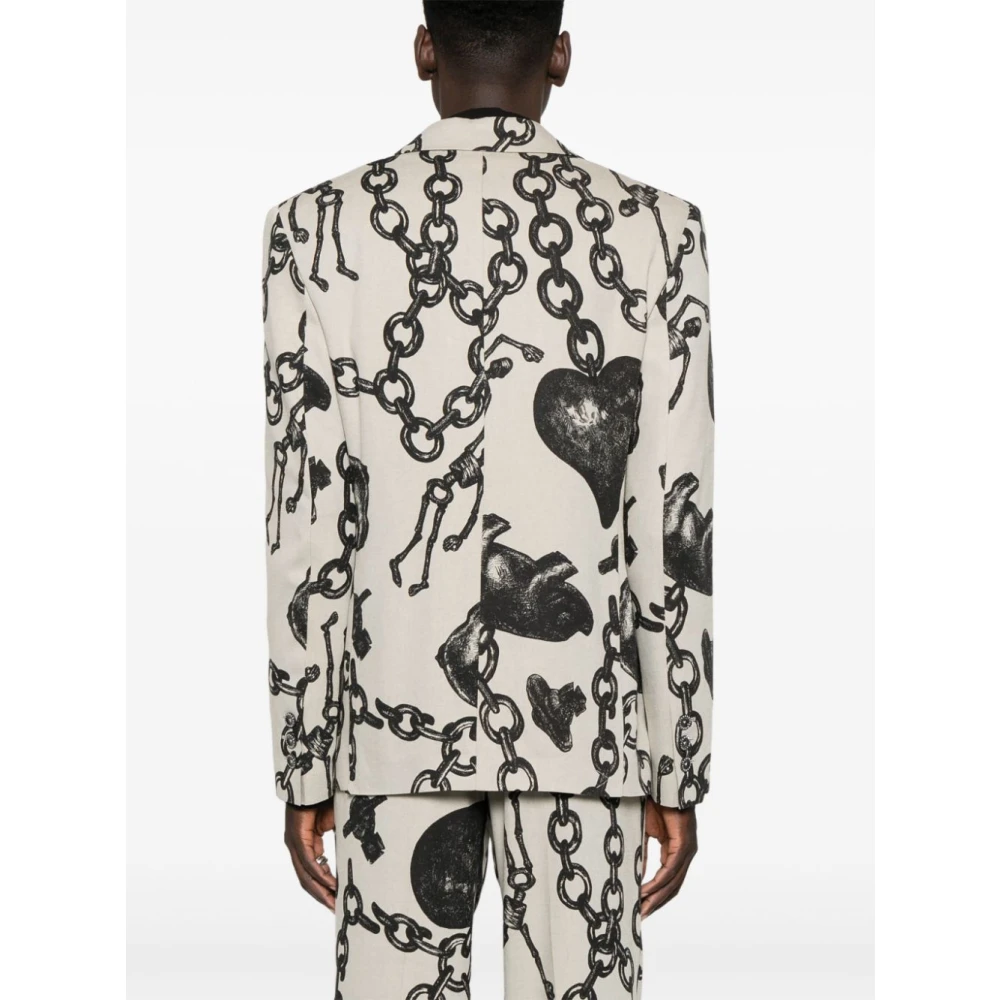 Vivienne Westwood Hartketting Print Jas White Heren