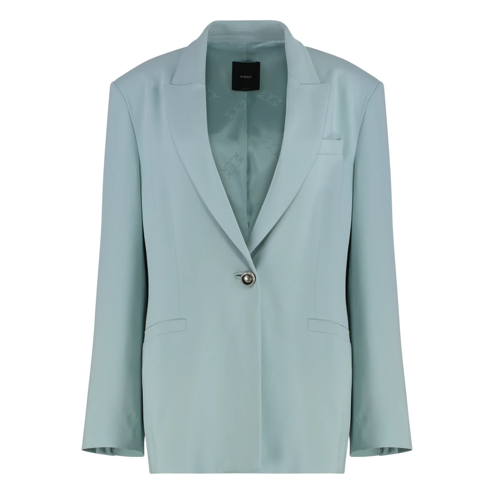 Pinko Women's Blue Faraona Single-Breasted One Button Jacket - Blazers - Xs - Jackets