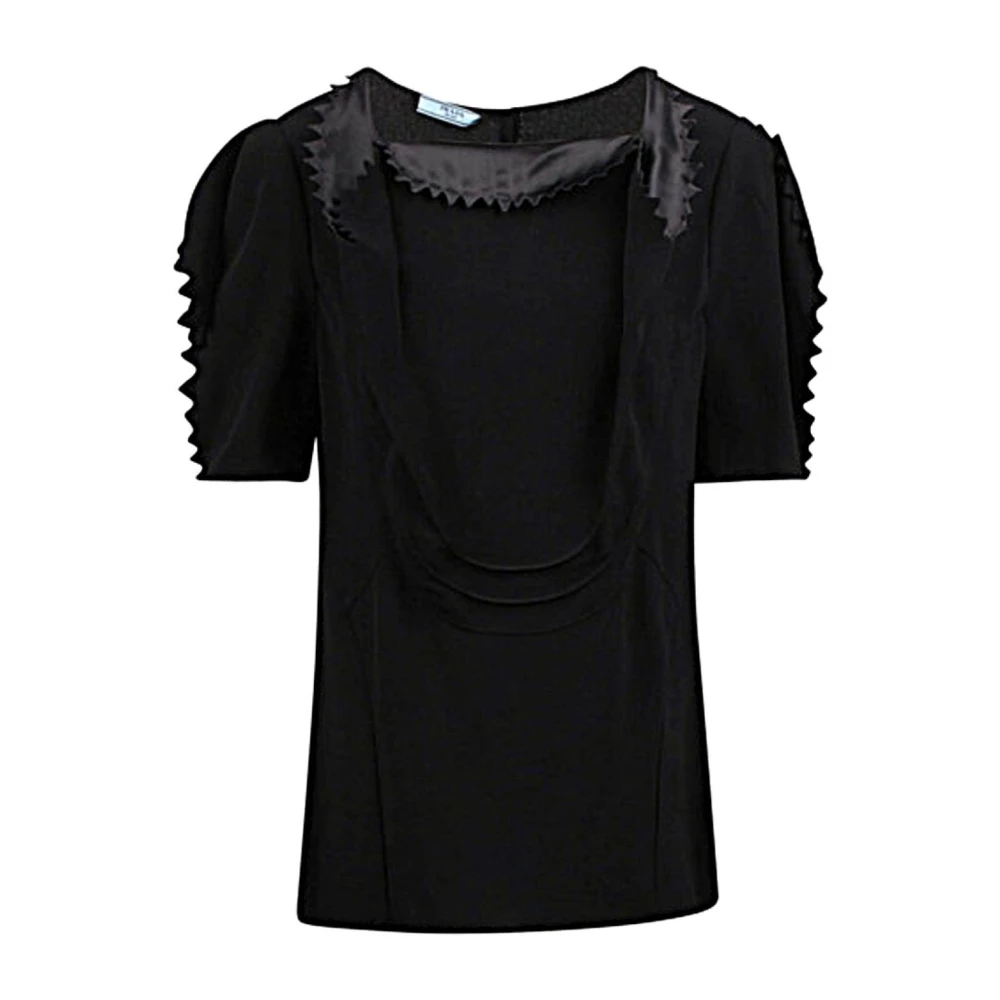 Prada Women's Black Blusa - Blouses - M - Blouses & Shirts
