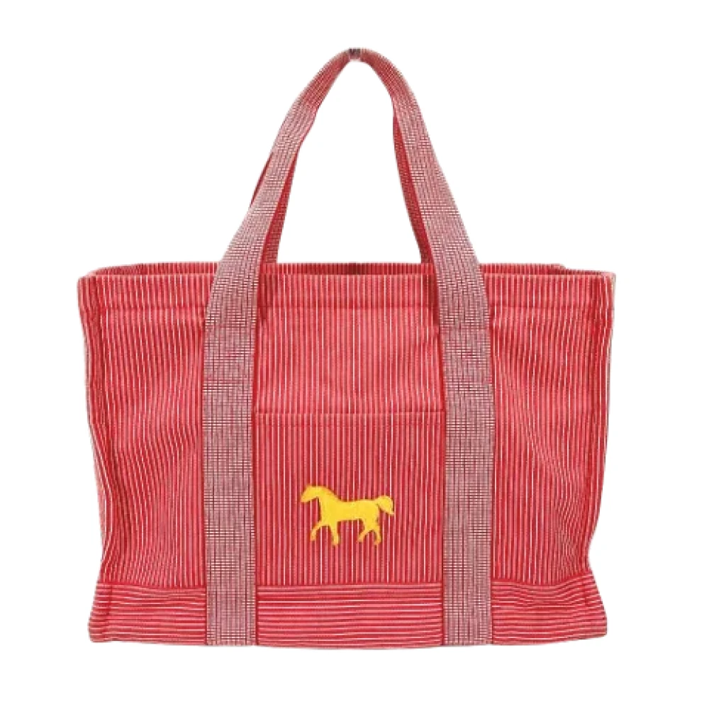Hermès Vintage Pre-owned Fabric shoulder-bags Red Dames