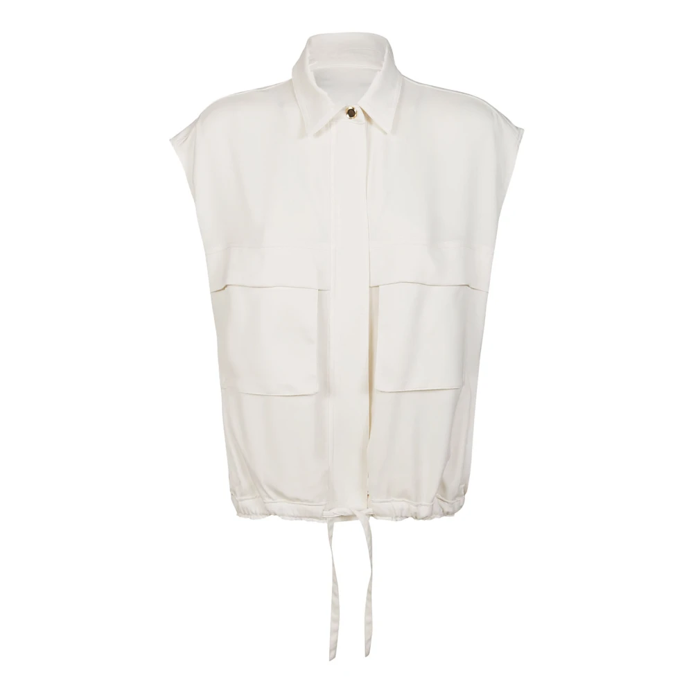 Pinko Stijlvolle Vest met Zakken White Dames