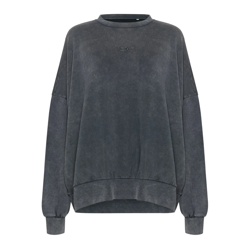 Gestuz Zwart Gewassen Oversized Sweatshirt Black Dames