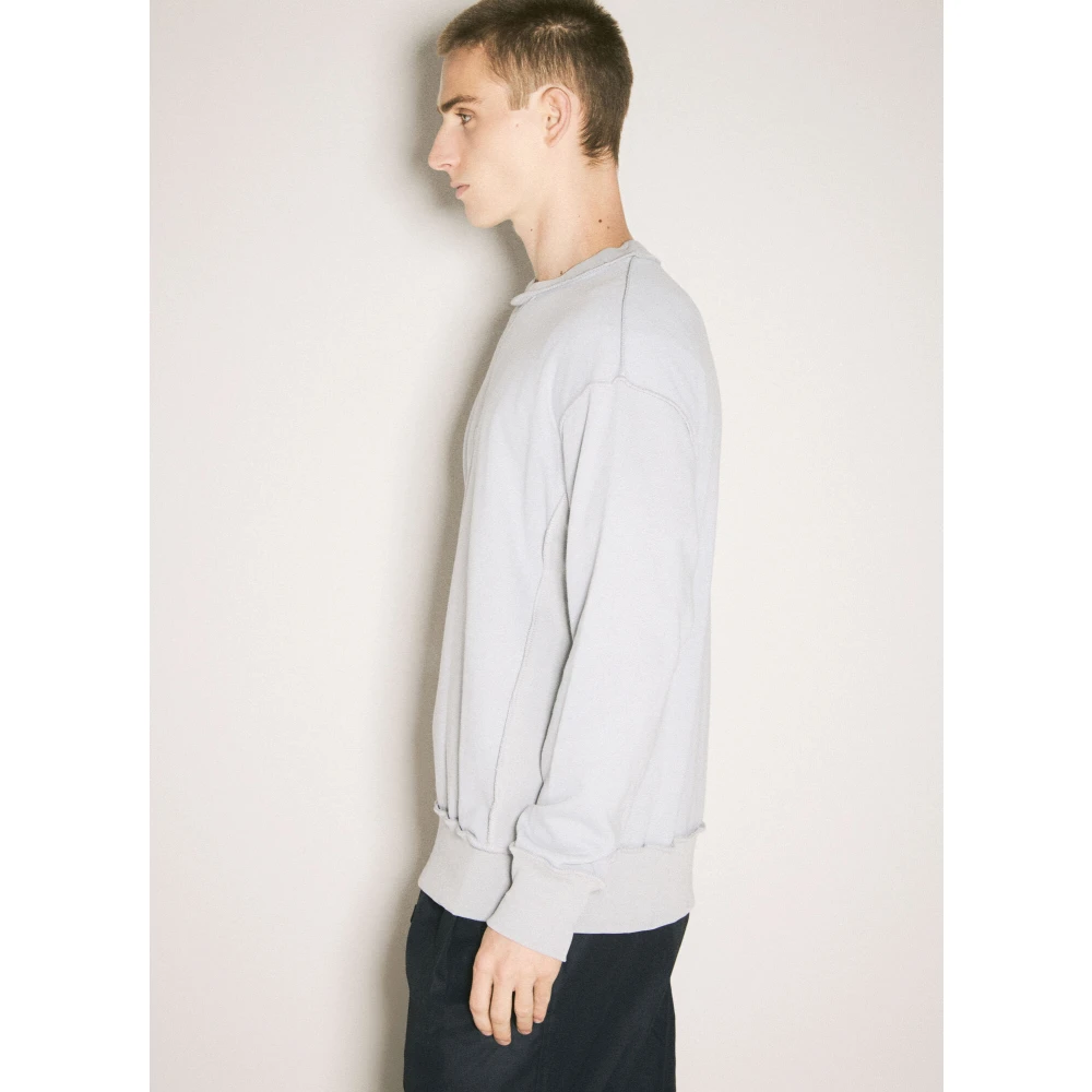 Comme des Garçons Katoenen Jersey Logo Geborduurd T-Shirt Gray Heren