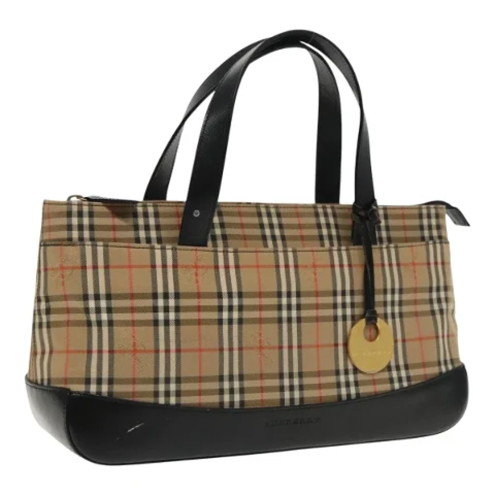 Burberry Vintage Pre-owned Canvas handbags Beige Dames