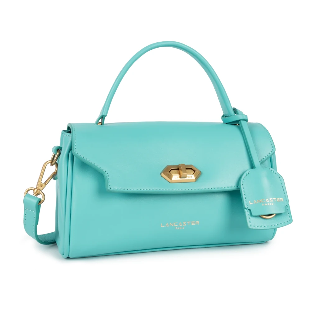 Lancaster Flap Handtas met Metalen Sluiting Blue Dames
