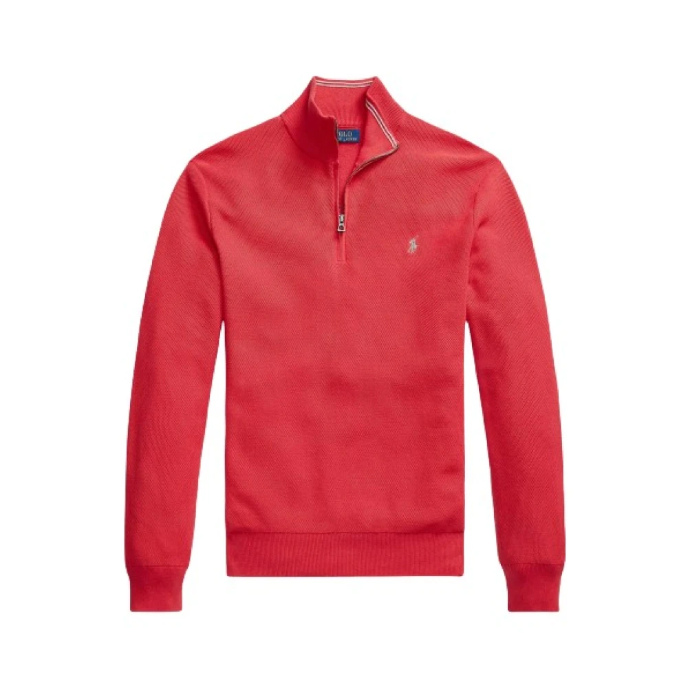 Polo Ralph Lauren Zip Polo Sweater Red, Herr