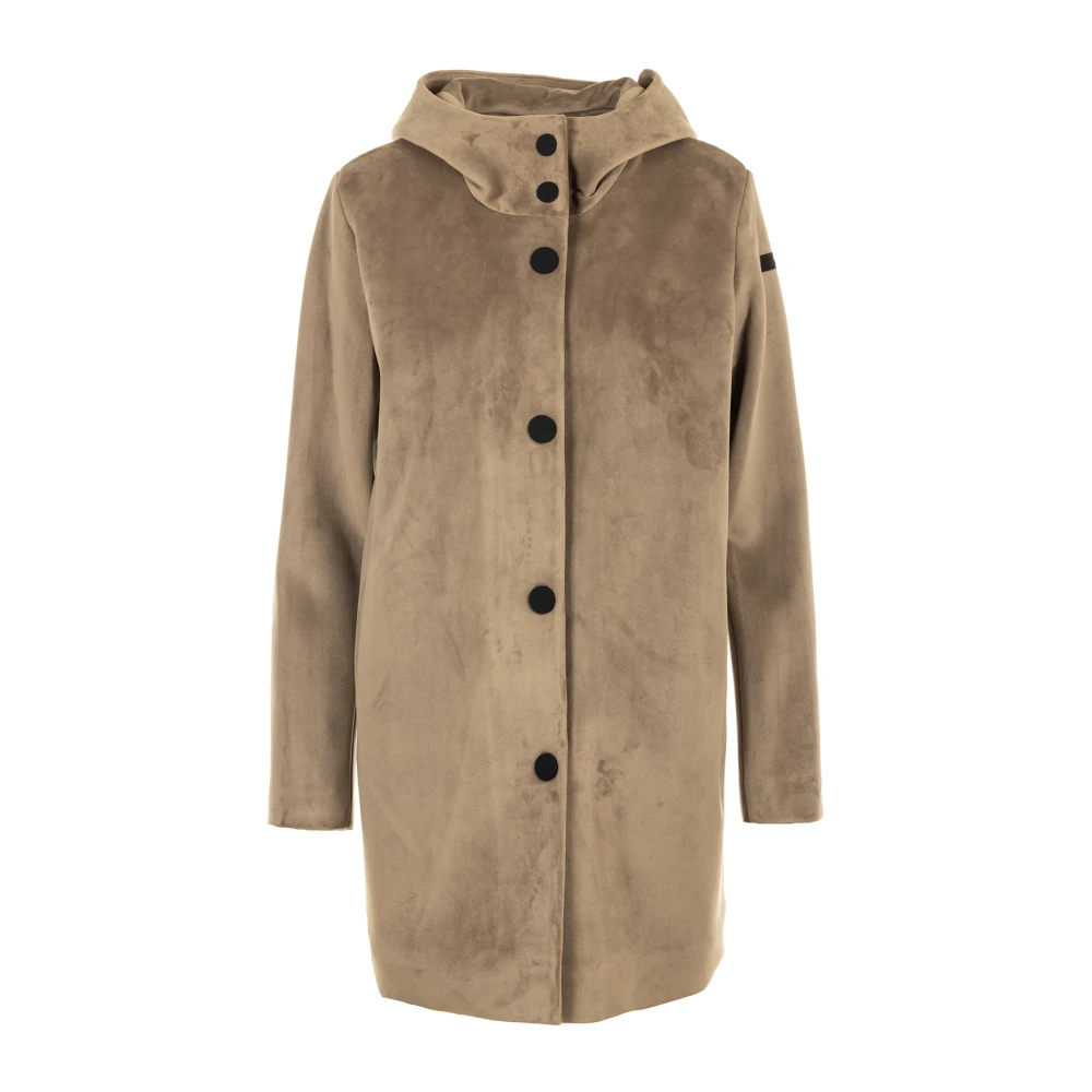 RRD Dove Grey Velvet Neo Parka Jas Gray Dames