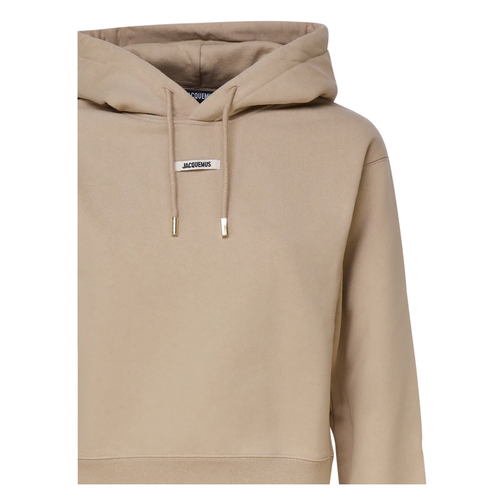 Jacquemus Katoenen Hoodie Cappuccino Brown Dames