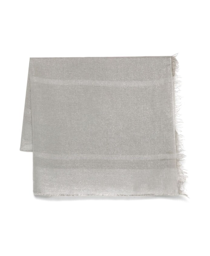 echarpe-grise-en-lin-polyester-ss25