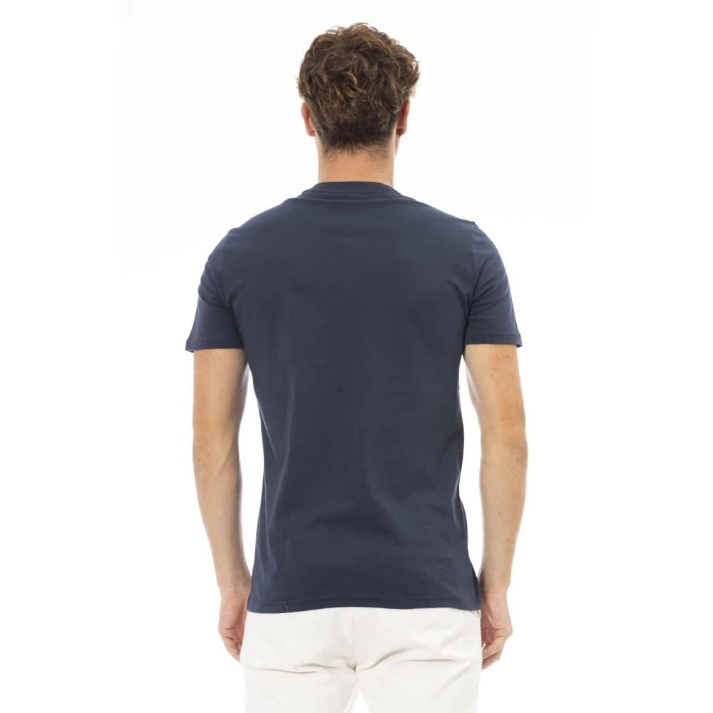 Baldinini Korte Mouw Ronde Hals T-shirt Blue Heren