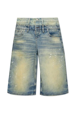 Denimshorts med vintageeffekt