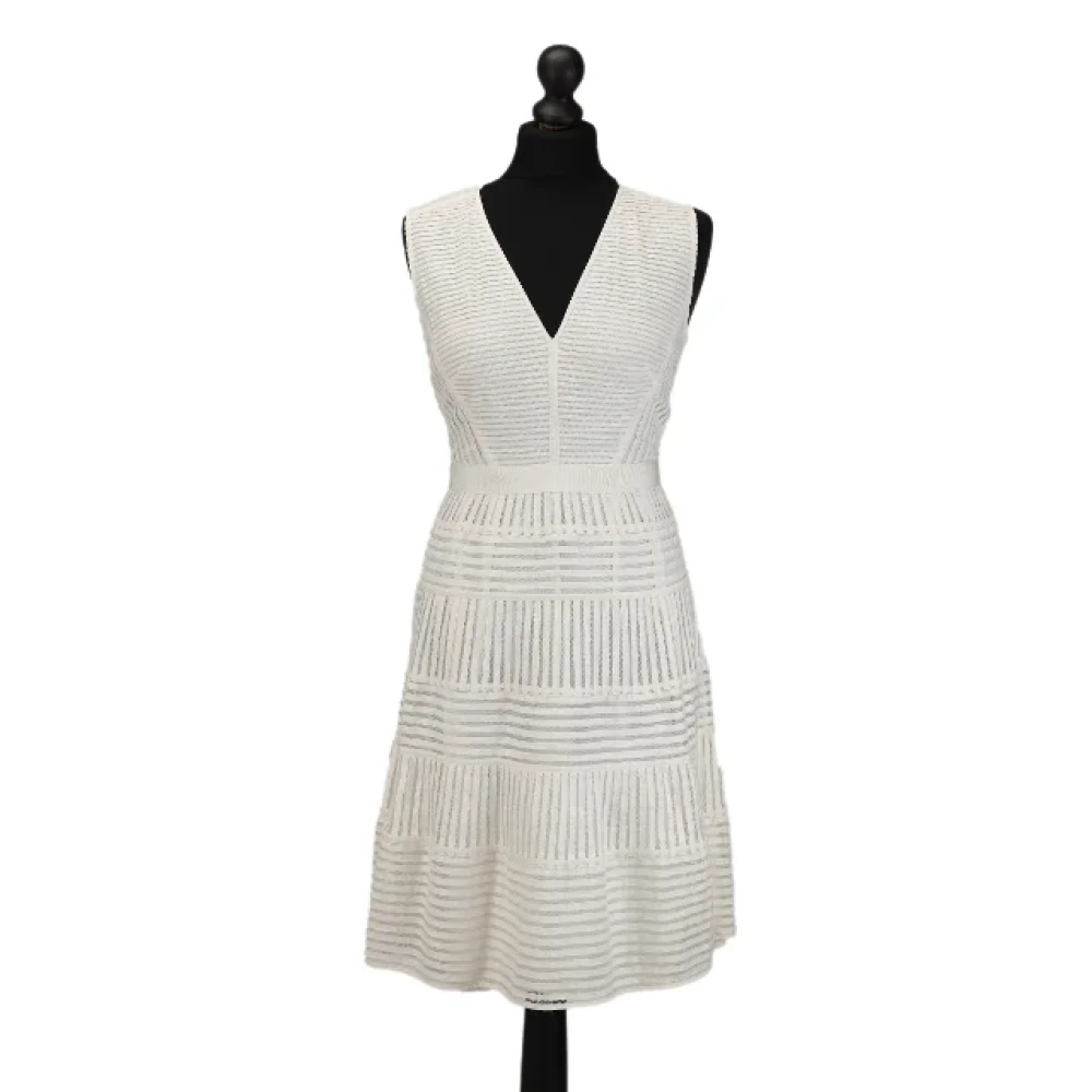 Burberry Vintage Pre-owned Cotton dresses White Dames