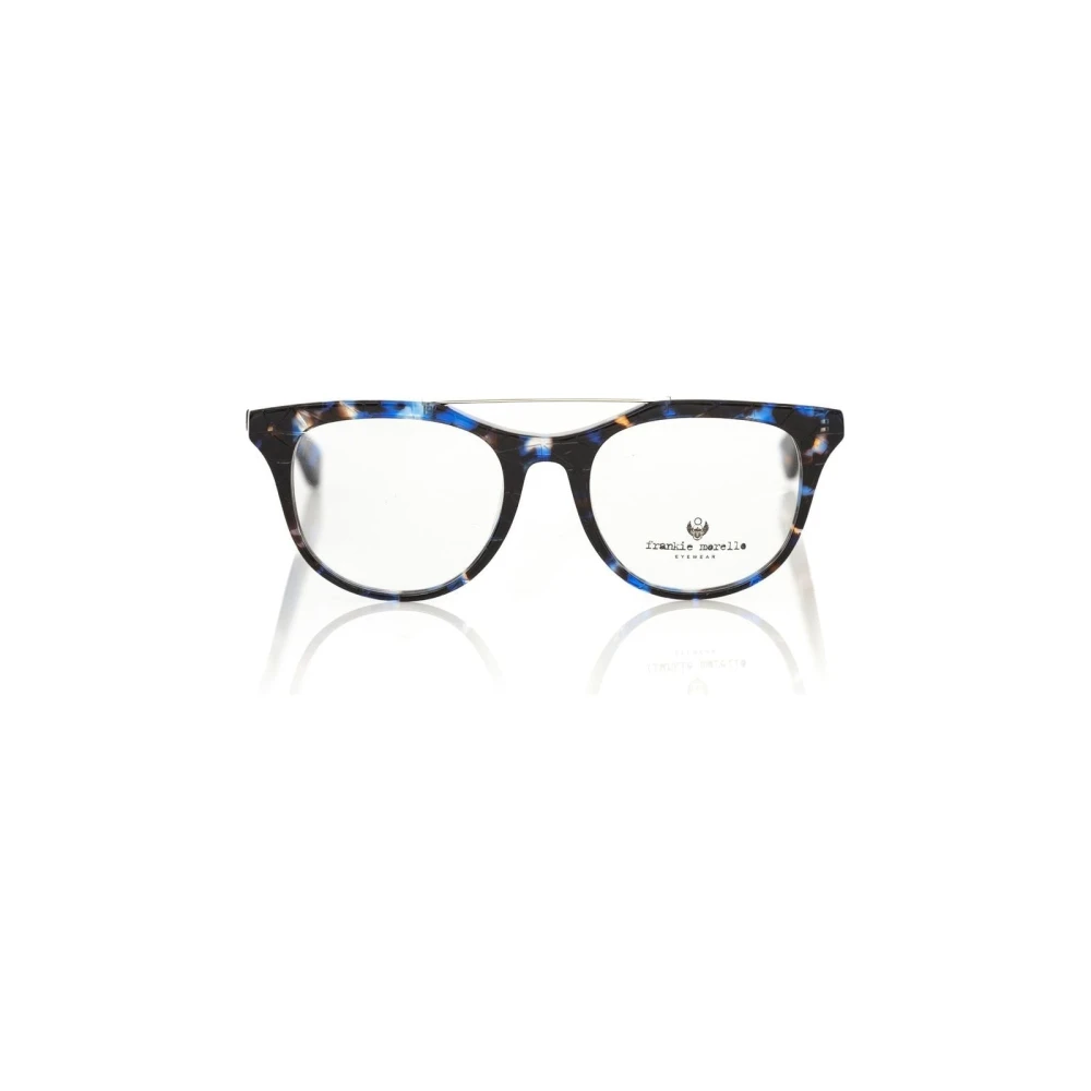 Frankie Morello Unisex Blue Glasses, One Size, Timeless Wayfarer Eyeglasses In Havana