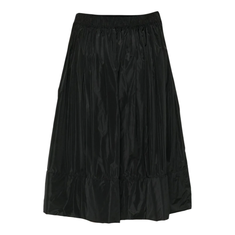 Fabiana Filippi Zwarte A-lijn Midi Rok met Zakken Black Dames