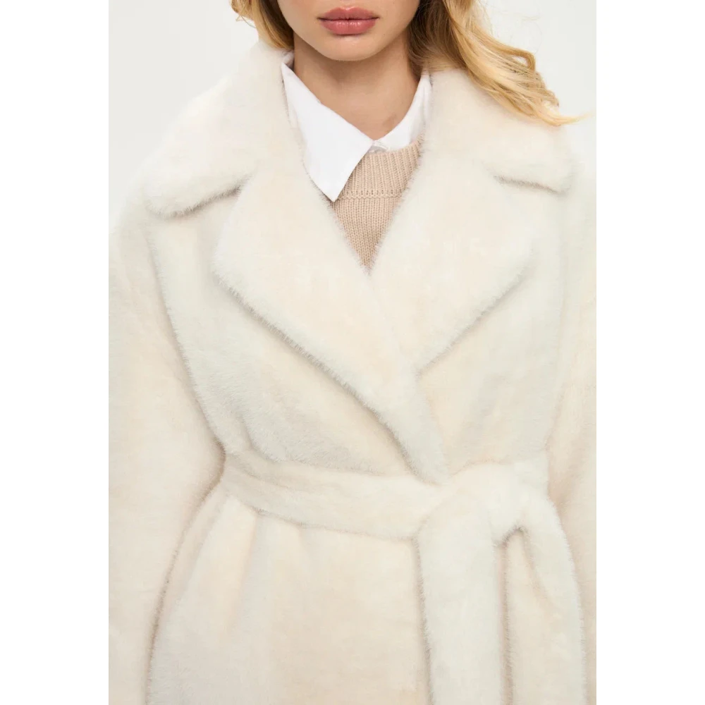 Cesare Gaspari Luxe Nep Bontjas Freya Wit White Dames