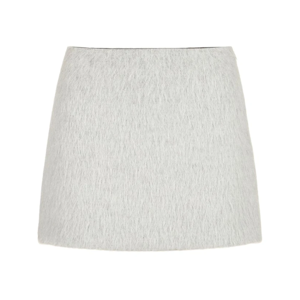 Iceberg Velours Mini Rok met Zijopening Gray Dames