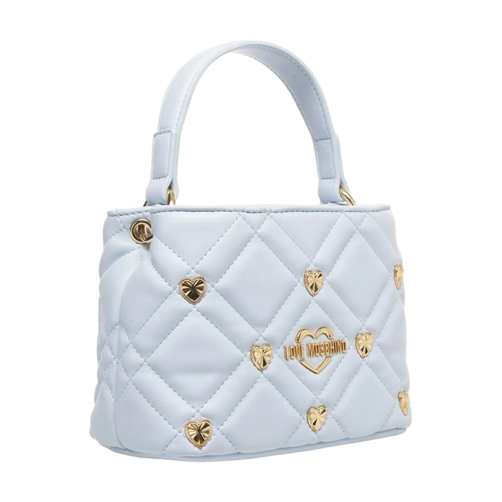 Love Moschino Blauwe Studs Handtas Blue Dames