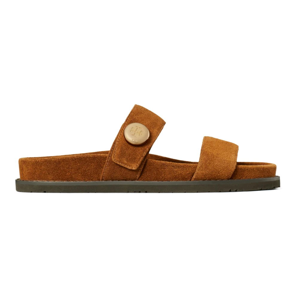 Tory Burch Women's Brown Sliders, 4 Uk, Romy Sport Slide