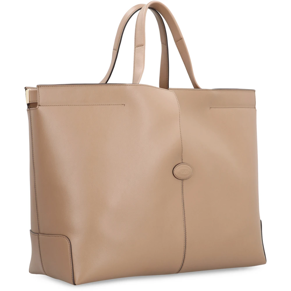 TOD'S Kalfsleren Tote Tas Brown Dames