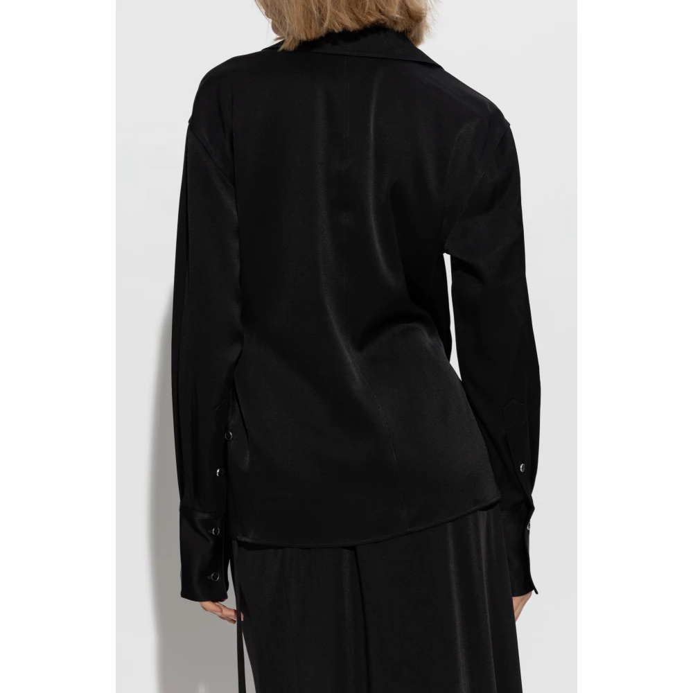Helmut Lang Wikkelshirt Black Dames