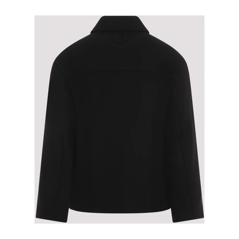 Jacquemus Zwarte Wolmix Stijlvolle Jas Black Heren