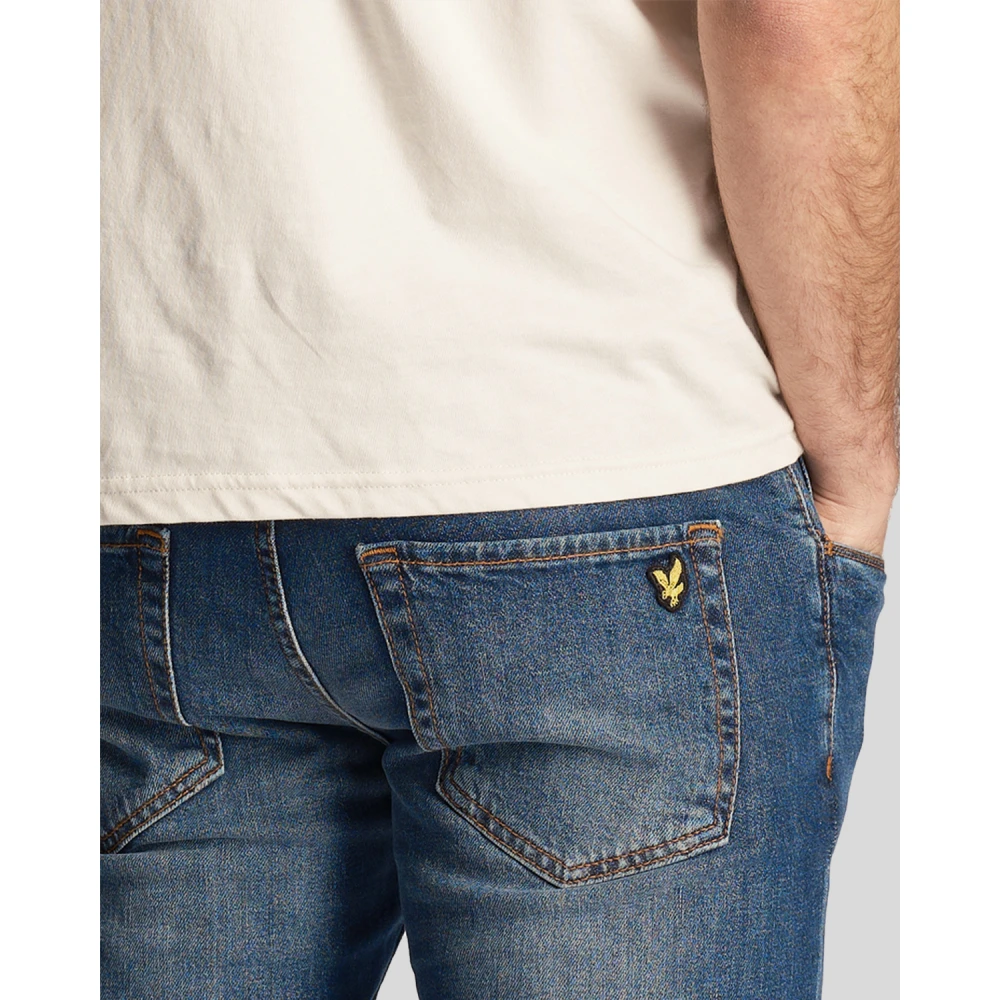 Lyle & Scott Broek Slim Fit Denim Blue Heren